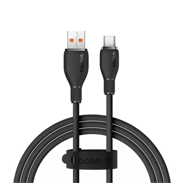 Фото - Переходник Baseus Pudding Series Fast Charging Cable USB to Type-C 100W 1.2m Cluster Black (P10355703111-00)