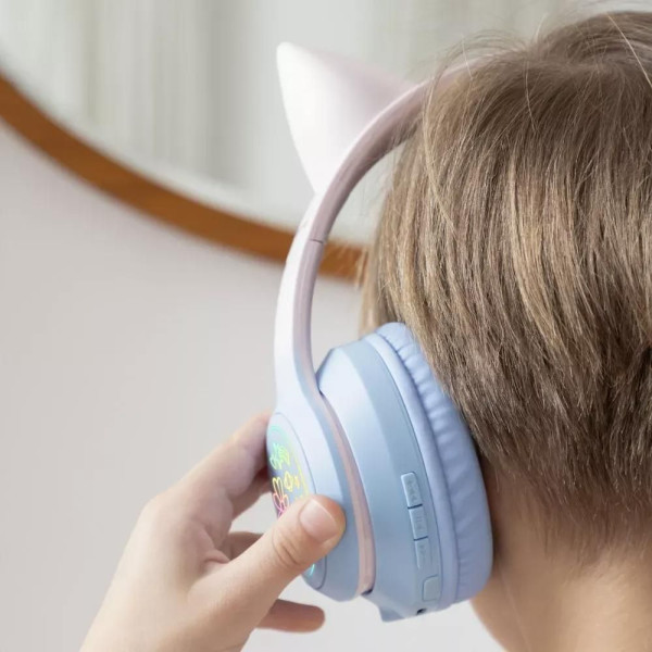 Фото - Наушники накладные беспроводные Proove Kids Neko APP Blue/Pink (HPNK0001AP26)