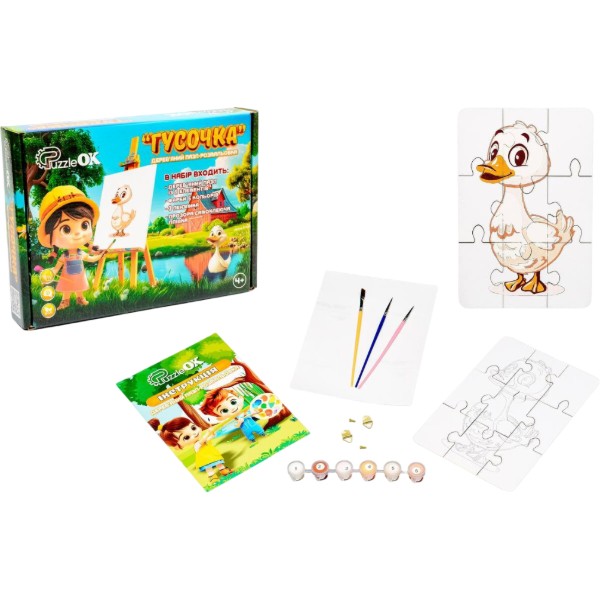 Фото - Пазли (3-4 роки) PuzzleOk Розмальовка "Гусочка" А5 (Puz-22937)