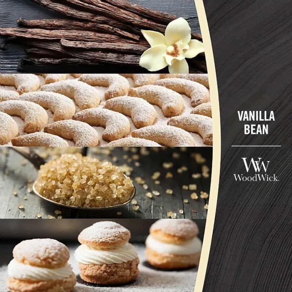 Фото - Свеча стекло Woodwick Medium Vanilla Bean (Ванильные бобы) 275г (92112E)