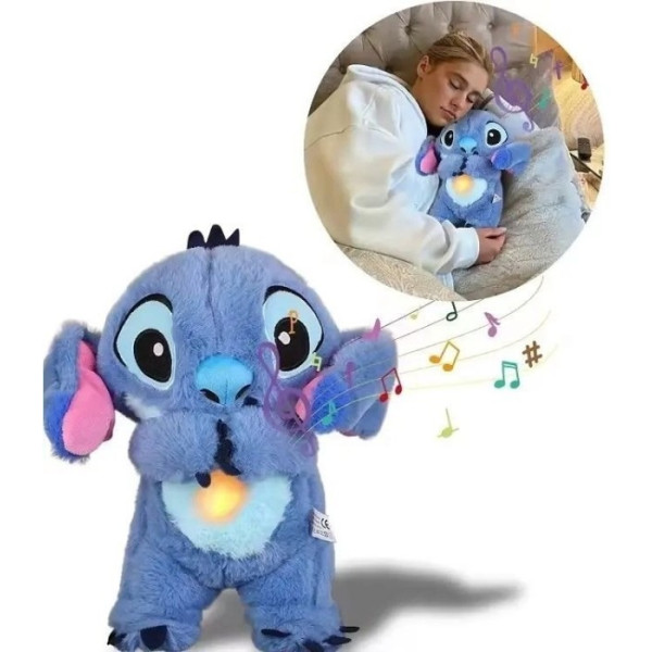 Фото - Інтерактивна іграшка м'яка Luminous Music Stitch Дихаючий Стич синій (6956062000196)