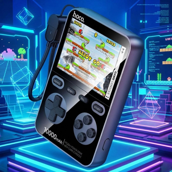 Фото - Батарея мобильная HOCO Q47 Shine PD20W + Game Console 10000 mAh Black (714896)