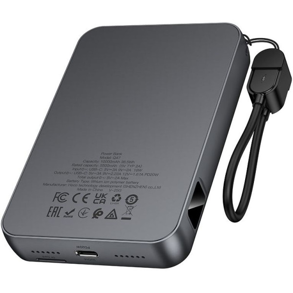 Фото - Батарея мобильная HOCO Q47 Shine PD20W + Game Console 10000 mAh Black (714896)