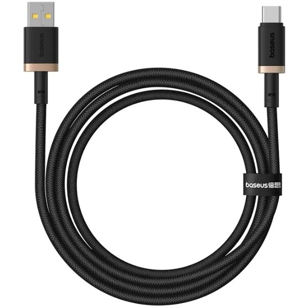 Фото - Перехідник Baseus Dura Series Fast Charging Cable USB to Type-C 60W 1m Gold+Black (P10377802U01-00)