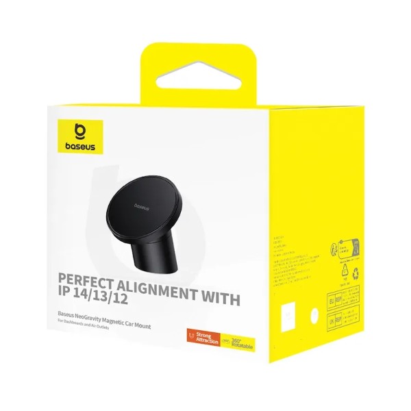 Фото - Автодержатель Baseus NeoGravity Magnetic Car Mount Cluster Black (C40141501113-00)