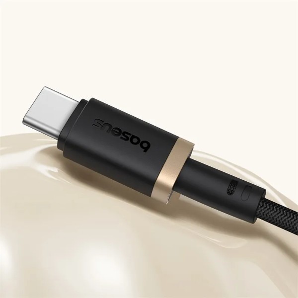 Фото - Перехідник Baseus Dura Series Fast Charging Cable USB to Type-C 60W 1m Gold+Black (P10377802U01-00)