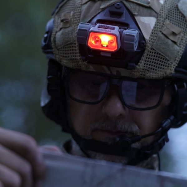 Фото - Фонарь налобный Mactronic Prism (650 Lm) Cool White/RGB LED Recharg Type-C Helmet Kit (THL0141)