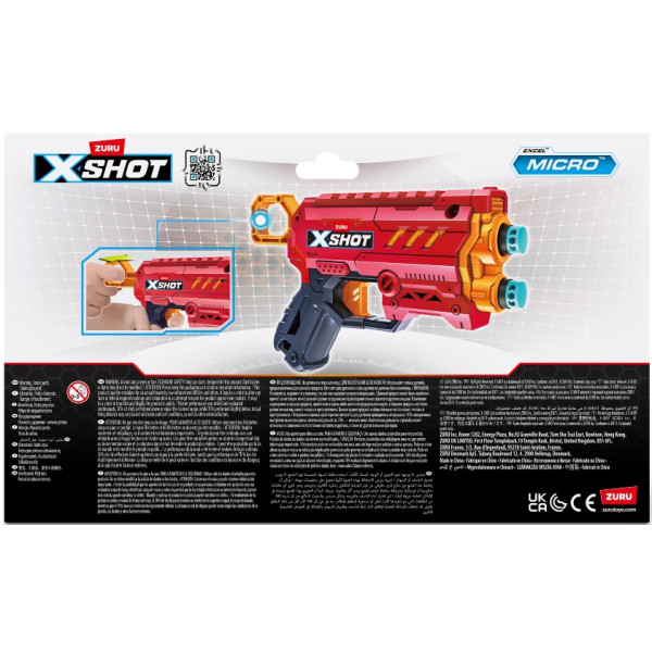 Фото - Бластер многозарядный ZURU X-Shot Excel Double micro 2.0 (2 бластера, 16 патронов) (36727R)