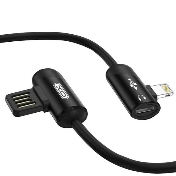 Фото - Кабель XOKO USB - Lightning + Lightning Audio 1М 2,4 А (XO-NB38)