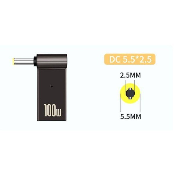 Фото - Перехідник XOKO Type-C-DC 5.5-2.5 100W (XK-DC-C-5.5-2.5)