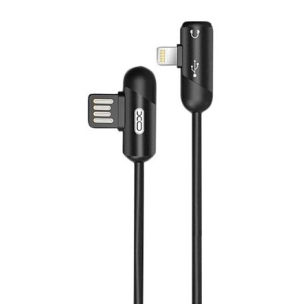 Фото - Кабель XOKO USB - Lightning + Lightning Audio 1М 2,4 А (XO-NB38)