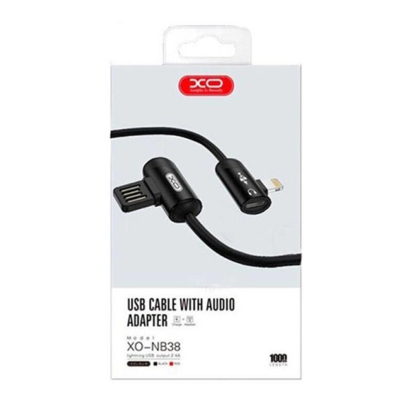 Фото - Кабель XOKO USB - Lightning + Lightning Audio 1М 2,4 А (XO-NB38)