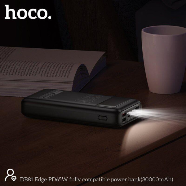 Фото - Батарея мобильная HOCO DB81 Apollo 65W 30000mAh Black (6942007637749)