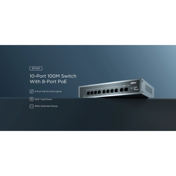 Фото - Коммутатор локальної мережі (Switch) Imou SF110P