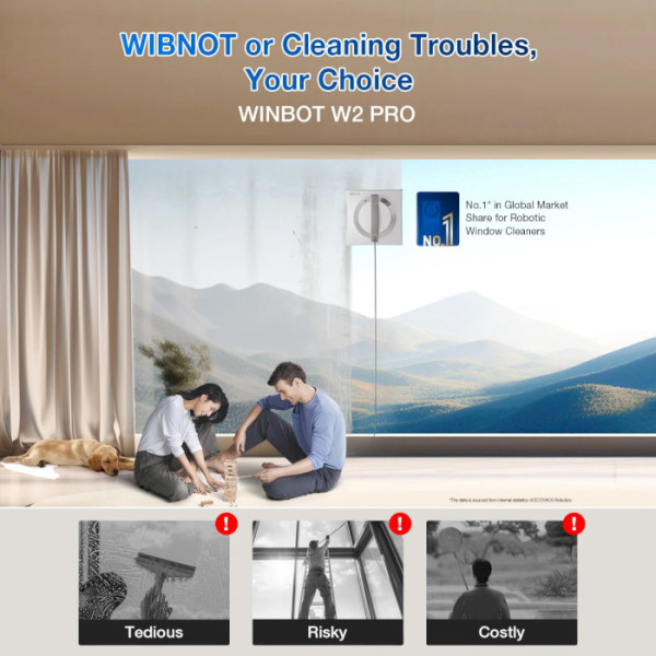 Фото - Пилосос віконний Ecovacs Winbot W2 PRO (WG852-11)