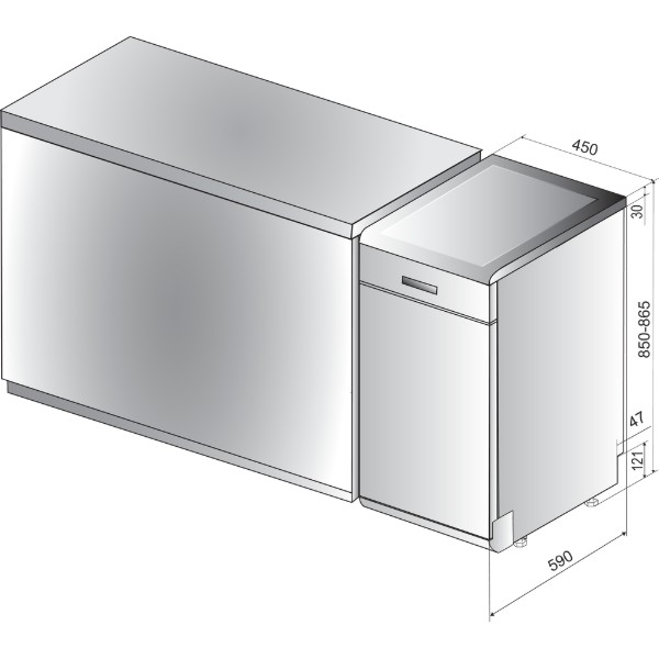 Фото - Посудомоечная машина отдельностоящая Indesit DSCFE1B10SRU