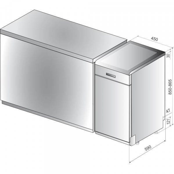 Фото - Мікропошкодження - Посудомийна машина окремостояча Indesit DSFO 3T224 C