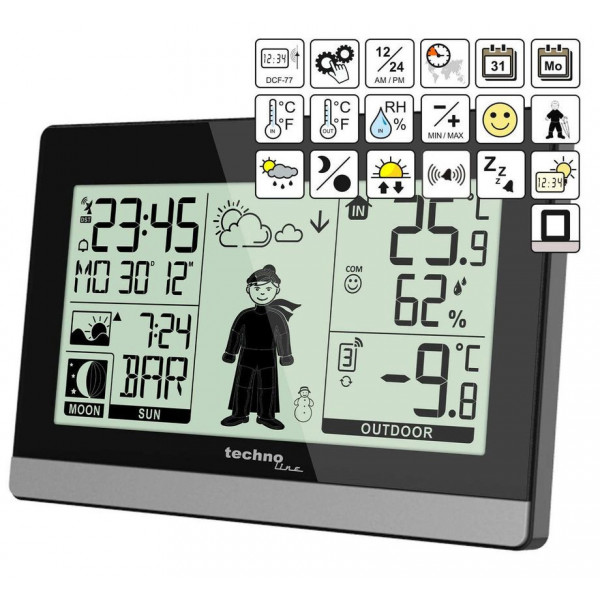 Фото - Метеостанція Technoline Black (WS9612)