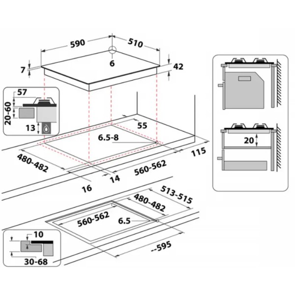 Фото - Варочная панель газовая Indesit ING 61T/BK 1