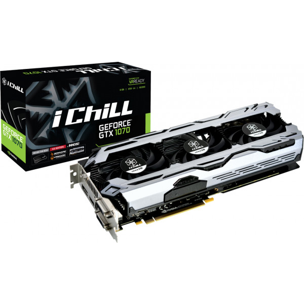 Фото - Відеокарта Inno3D nVidia GeForce GTX 1070 X3 V2 iChill 8Gb GDDR5 256bit (C107C3-3SDN-P5DSX)