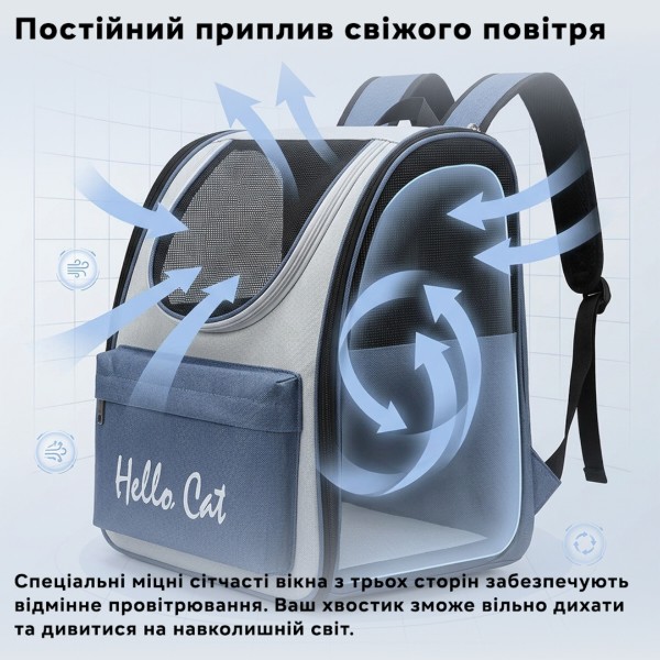 Фото - Рюкзак-переноска INSPIRE HelloCat Denim