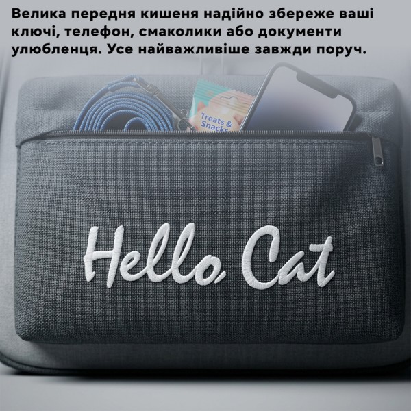 Фото - Рюкзак-переноска INSPIRE HelloCat Grey