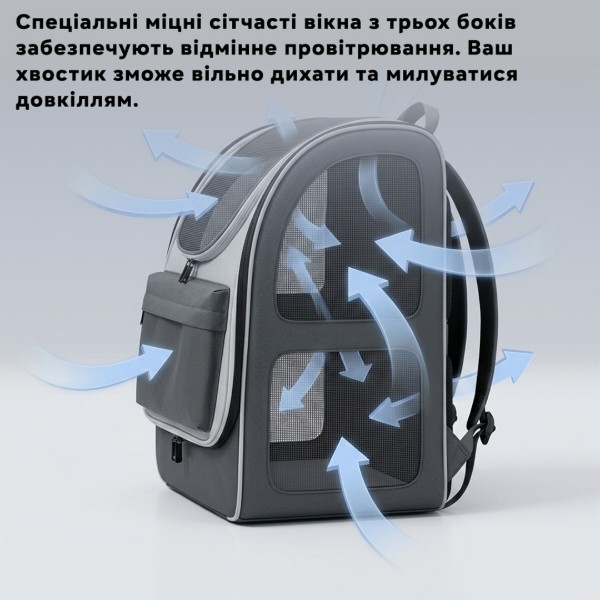 Фото - Рюкзак-переноска INSPIRE HelloCat Grey