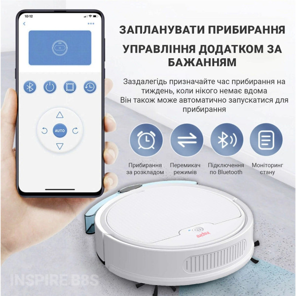 Фото - Робот-пилосос миючий INSPIRE B8S-max White