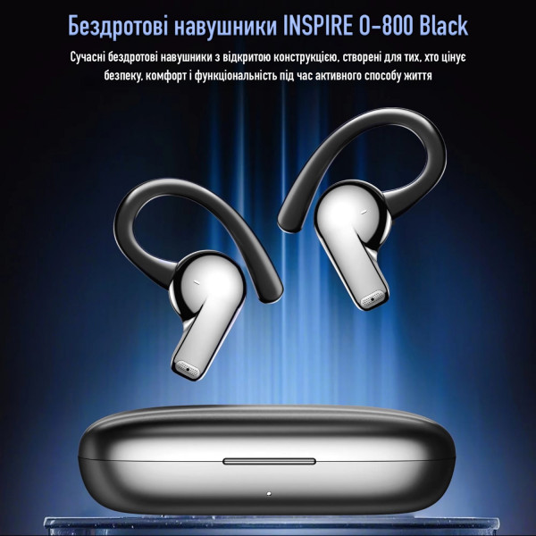 Фото - Наушники вкладыши беспроводные TWS INSPIRE O-800 Black