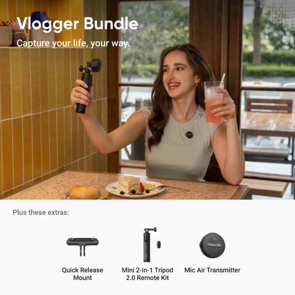 Фото - Екшн-камера Insta360 GO Ultra Creator Bundle Midnight Black (CINSABEA004)