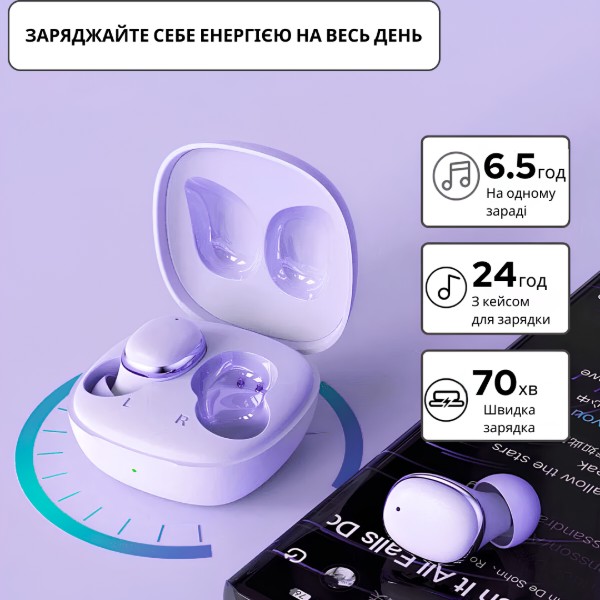 Фото - Навушники вкладиші бездротові TWS INSPIRE XY30 Purple