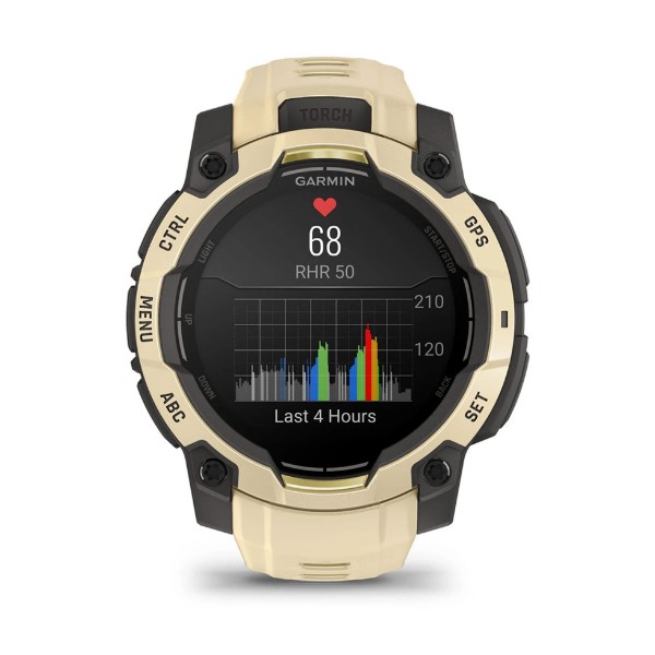 Фото - Смарт-годинник Garmin Instinct 3, 45mm, AMOLED, Citrine/Gray with Citrine Band (010-02936-02)