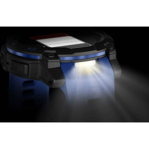 Фото - Смарт-часы Garmin Instinct 3, 45mm, AMOLED, Black with Bolt Blue Band (010-02936-03)