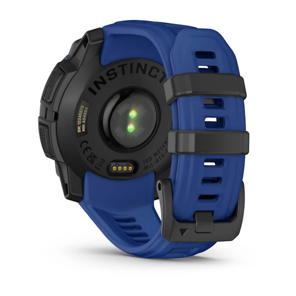 Фото - Смарт-часы Garmin Instinct 3, 45mm, AMOLED, Black with Bolt Blue Band (010-02936-03)