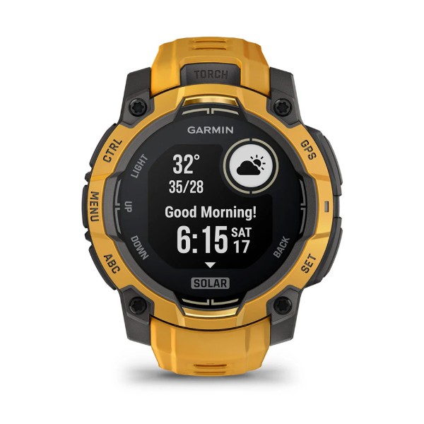 Фото - Смарт-годинник Garmin Instinct 3, 45mm, Solar, Sunburst with Sunburst/Gray Accents (010-02934-02)
