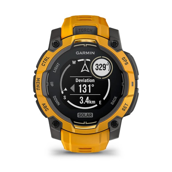 Фото - Смарт-годинник Garmin Instinct 3, 45mm, Solar, Sunburst with Sunburst/Gray Accents (010-02934-02)