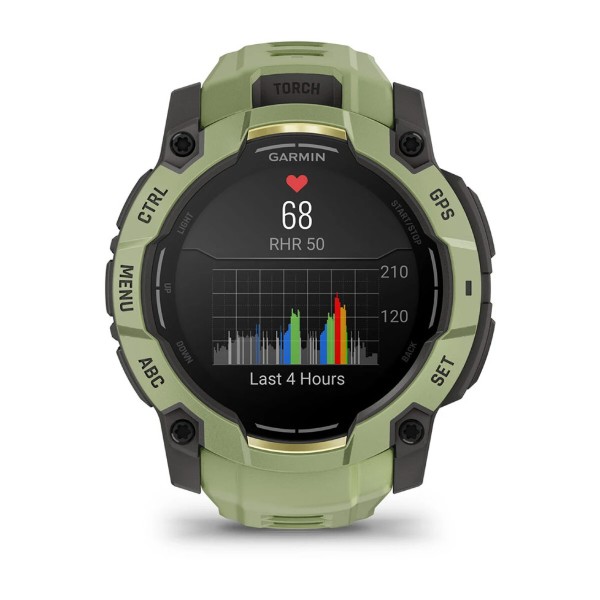 Фото - Смарт-годинник Garmin Instinct 3, 50mm, AMOLED, Fern Green/Gray, Fern Green Band (010-03020-02)