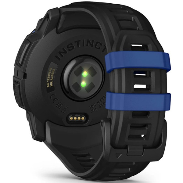 Фото - Смарт-часы Garmin Instinct 3, 50mm, AMOLED, Black with Bolt Blue Accents (010-03020-03)