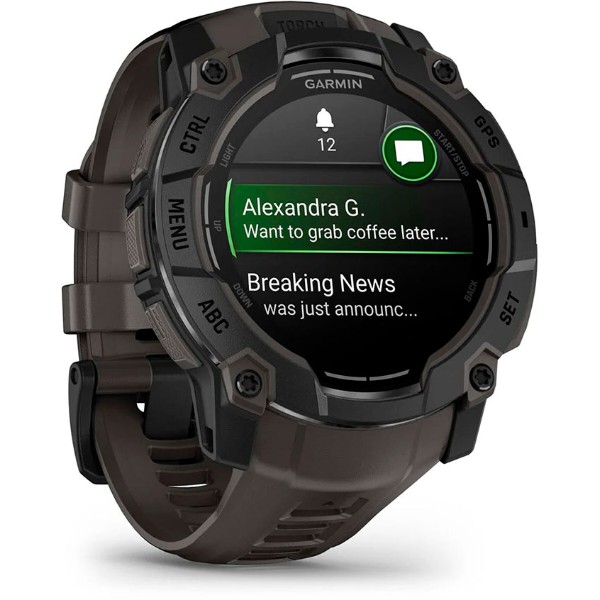 Фото - Смарт-годинник Garmin Instinct 3, 50mm, AMOLED, Black Bezel with Charcoal Band (010-03020-00)