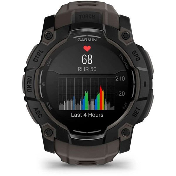 Фото - Смарт-годинник Garmin Instinct 3, 50mm, AMOLED, Black Bezel with Charcoal Band (010-03020-00)