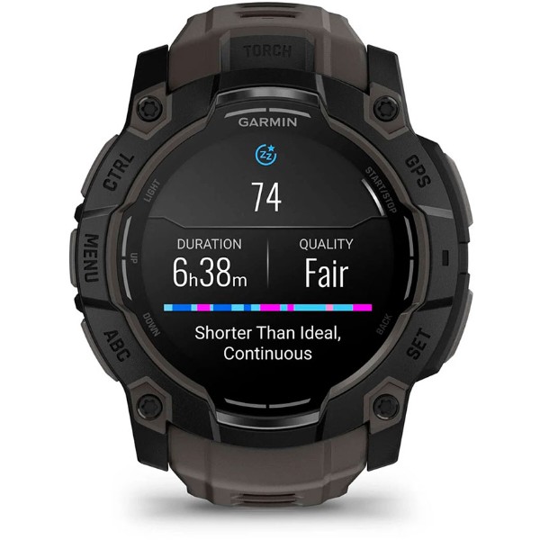 Фото - Смарт-годинник Garmin Instinct 3, 50mm, AMOLED, Black Bezel with Charcoal Band (010-03020-00)