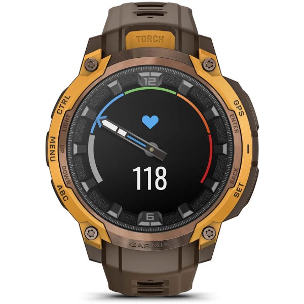 Фото - Смарт-часы Garmin Instinct Crossover AMOLED, BronzeSunburst/Cocoa (010-03398-01)