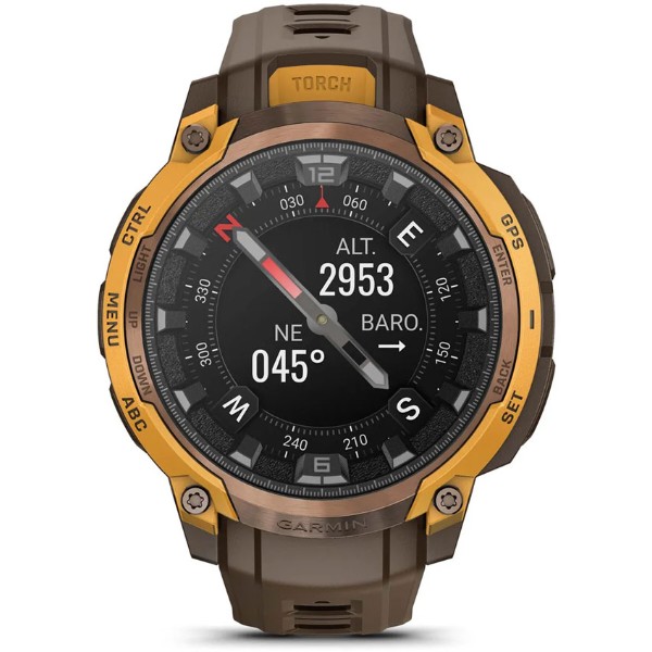 Фото - Смарт-часы Garmin Instinct Crossover AMOLED, BronzeSunburst/Cocoa (010-03398-01)