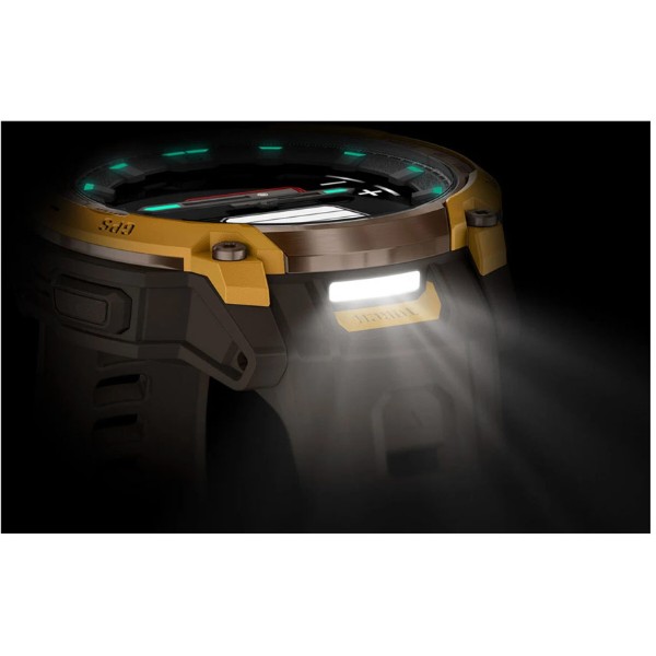 Фото - Смарт-часы Garmin Instinct Crossover AMOLED, BronzeSunburst/Cocoa (010-03398-01)