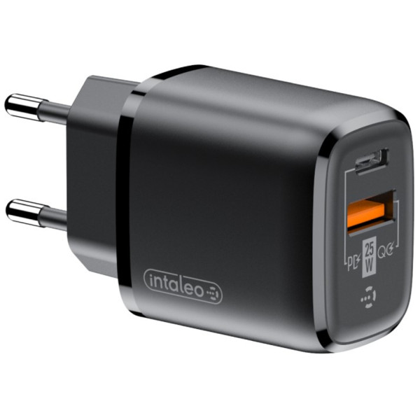 Фото - Мережевий зарядний пристрій Intaleo 25W USB-C PD+USB-A QC3.0 Black (TCGQPD252)