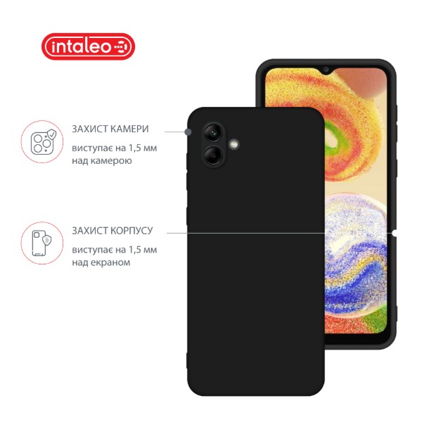 Фото - Чехол для смартфона Intaleo Silicone Case for Samsung Galaxy A04 Black (1283126599675)