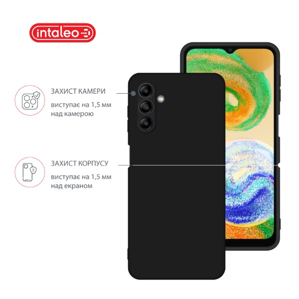 Фото - Чохол для смартфону Intaleo Silicone Case for Samsung Galaxy A04S Black (1283126599774)