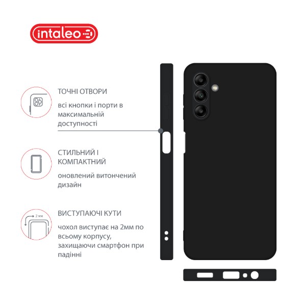 Фото - Чохол для смартфону Intaleo Silicone Case for Samsung Galaxy A04S Black (1283126599774)