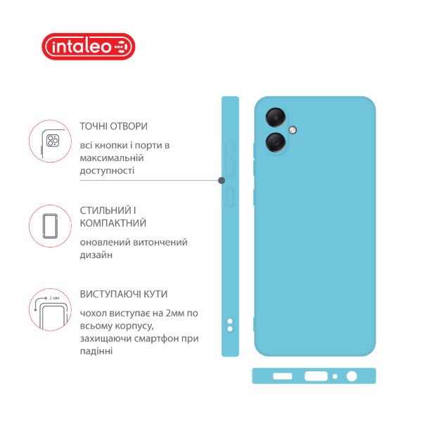 Фото - Чохол для смартфону Intaleo Silicone Case for Samsung Galaxy A05 Blue (1283126599781)