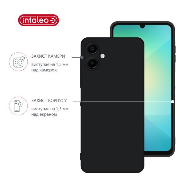 Фото - Чохол для смартфону Intaleo Silicone Case for Samsung Galaxy A06 Black (1283126599934)